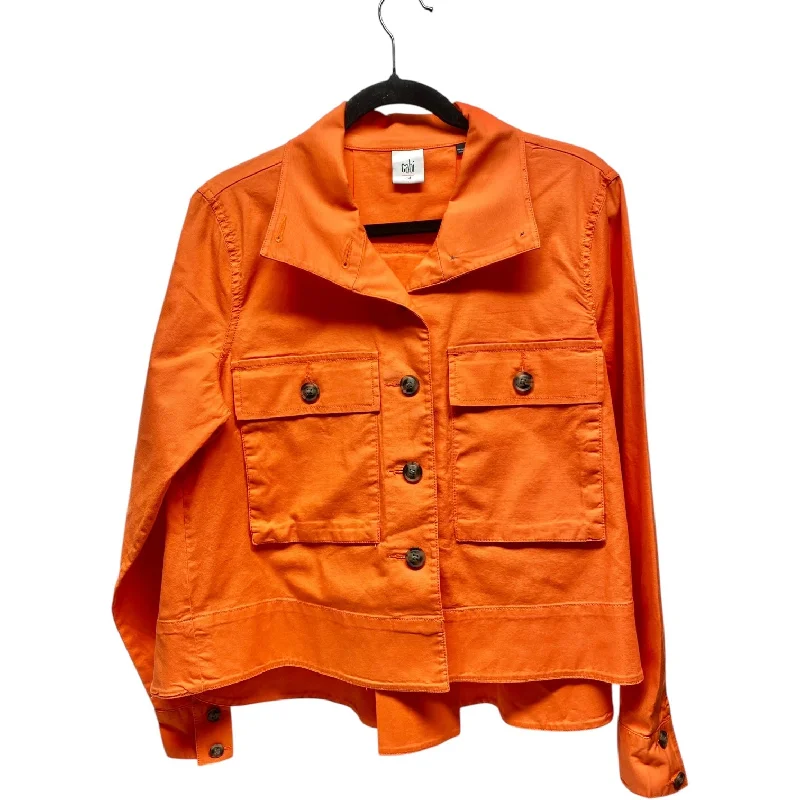 Men's sustainable leather jacket-Jacket Other By Cabi In Orange, Size: M