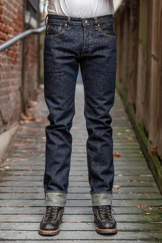 Men's relaxed fit casual wear pants-Iron Heart IH-777S-21 Indigo 21oz Selvedge Denim - Super Slim Tapered Cut