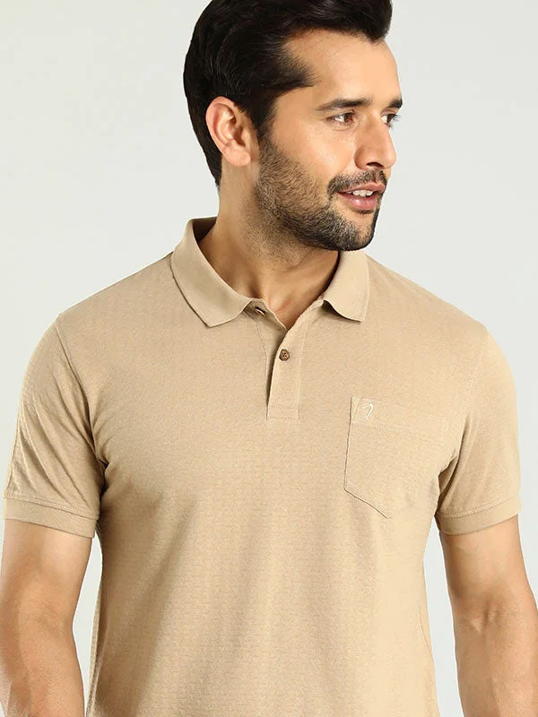 Men's quick-dry travel wear polo shirt-Men Solid Polo T-Shirt