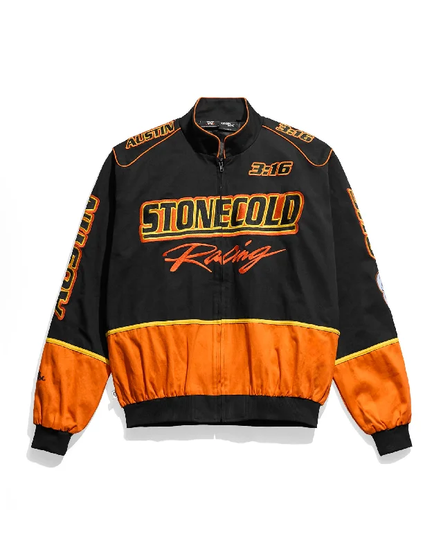 Men's tech-fabric bomber jacket-Stone Cold Steve Austin Lightweight Racing Jacket