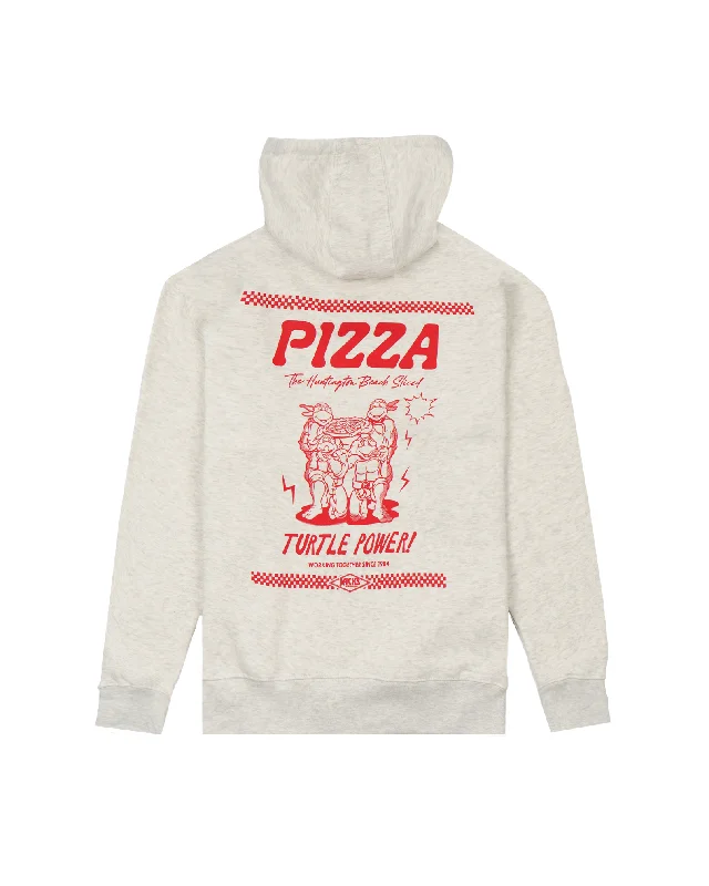 Men's non-iron fleece hoodie-TMNT x Jack's Mike's Pizza Pullover Hoodie