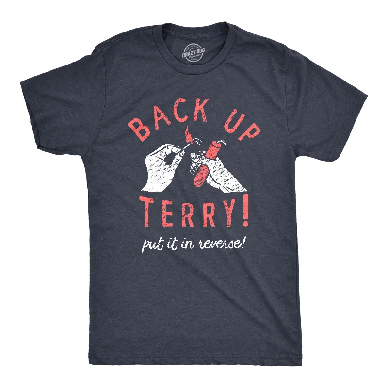 Men's heavyweight t-shirt-Back Up Terry Put It In Reverse Men's T Shirt