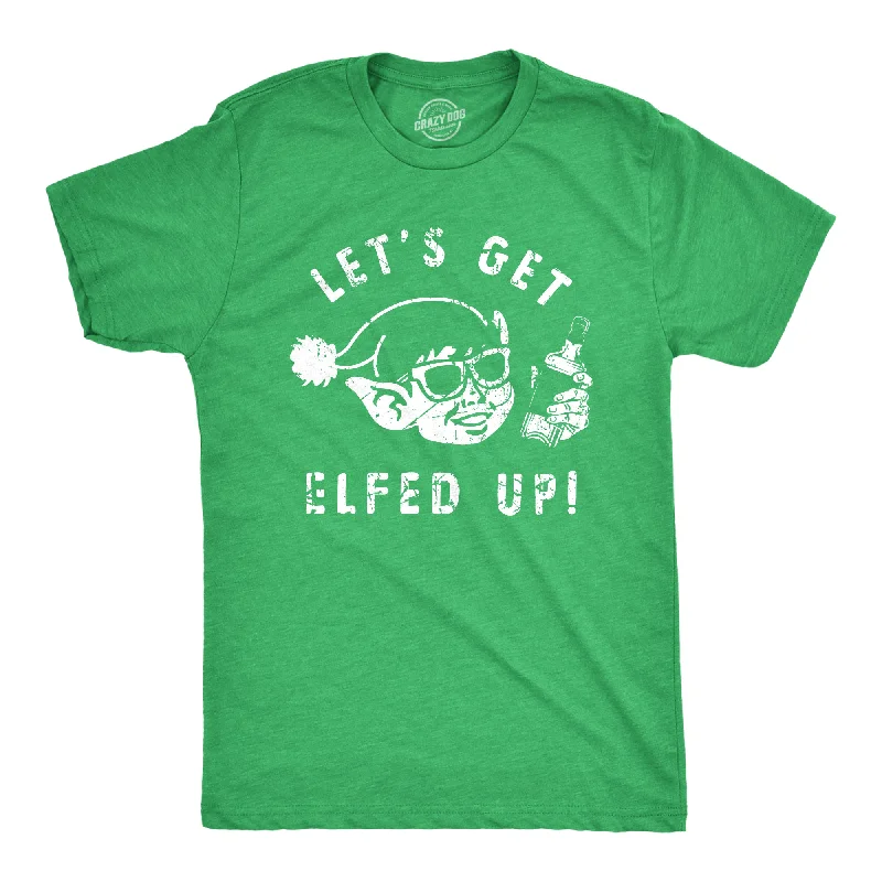 Men's summer-ready t-shirt-Lets Get Elfed Up Men's T Shirt