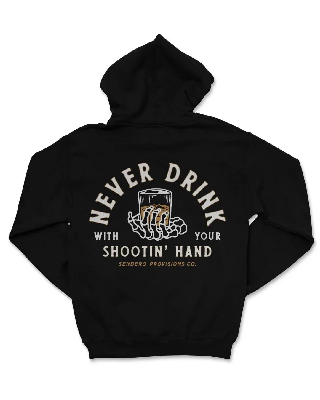 Men's breathable workout hoodie-Shootin' Hand Hoodie