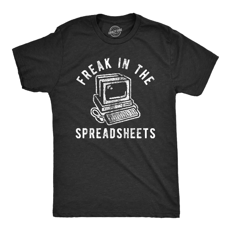 Men's nature-inspired graphic t-shirt-Freak In The Spreadsheets Men's T Shirt