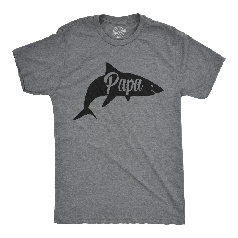 Men's lightweight active t-shirt-Papa Shark Men's T Shirt