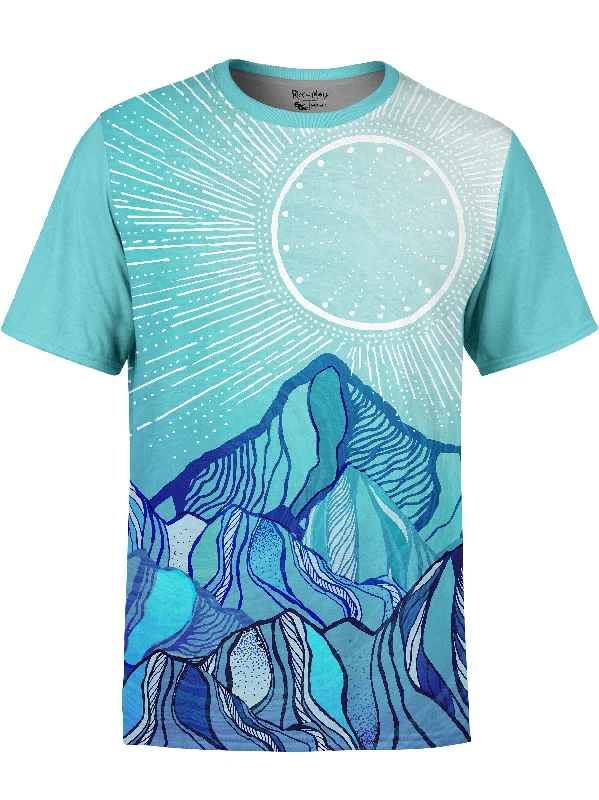 Men's fun print t-shirt-Mountain Mood Unisex Crew