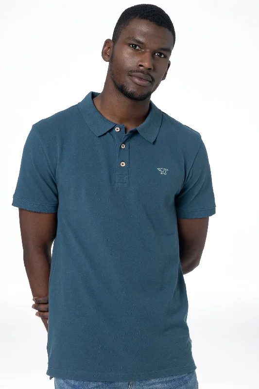 Men's tech-fabric t-shirt-Golfer _ 140616 _ Teal