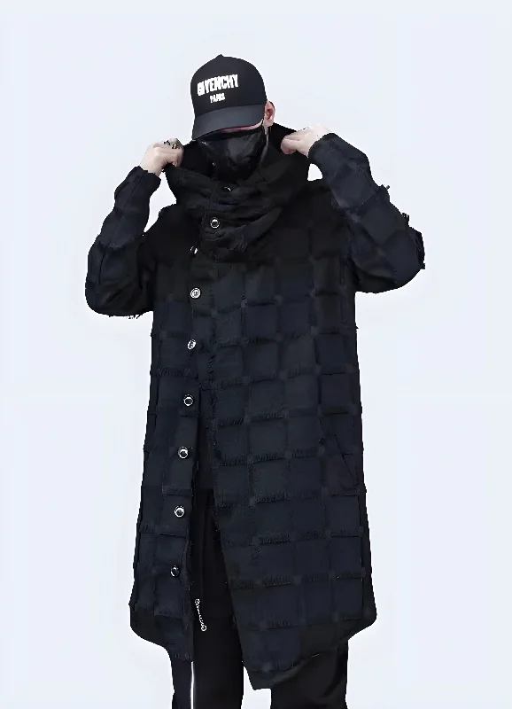 Men's summer raincoat-Trench Coat With Turtleneck