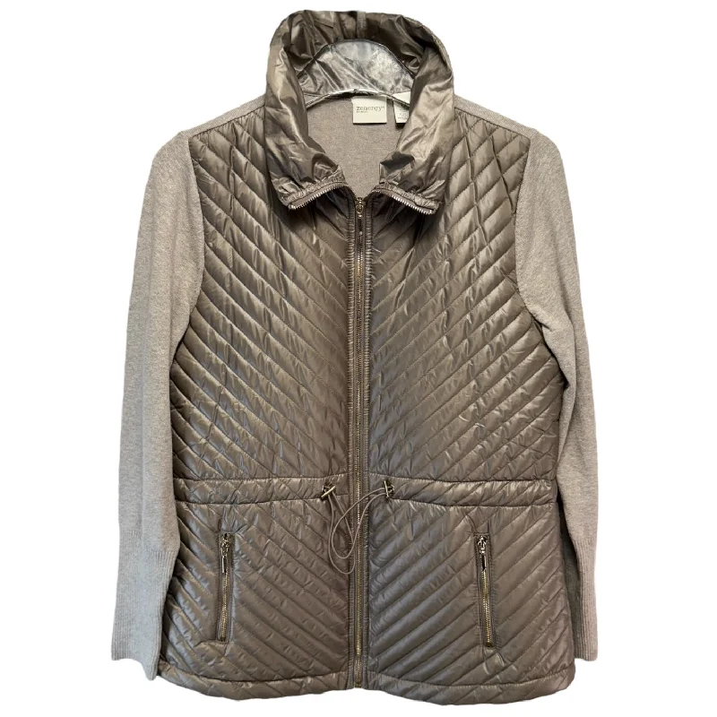 Men's antibacterial windbreaker-Jacket Puffer & Quilted By Zenergy By Chicos In Taupe, Size: 4