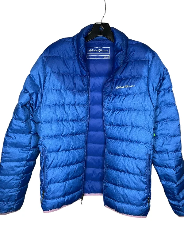 Men's gym-ready raincoat-Jacket Puffer & Quilted By Eddie Bauer In Blue, Size: S