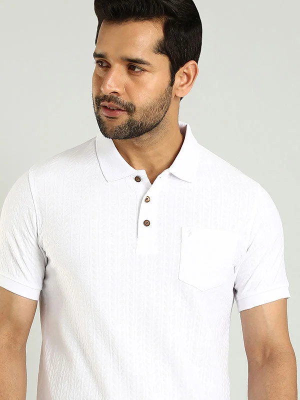 Men's performance office polo shirt-Men Solid Polo T-Shirt