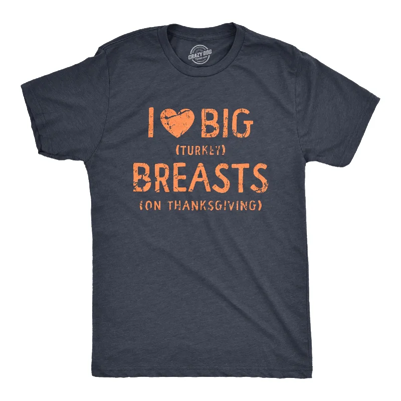 Men's summer-ready t-shirt-I Heart Big Turkey Breats Men's T Shirt