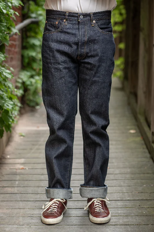 Men's gym performance work pants-Sugar Cane 1966 Straight Taper - 14oz Japanese Selvedge Denim