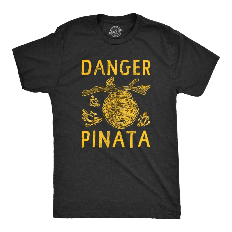 Men's nature-inspired graphic t-shirt-Danger Pinata Men's T Shirt