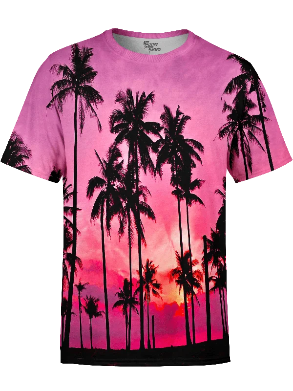 Men's quick-drying t-shirt-Pink Sunset Unisex Crew