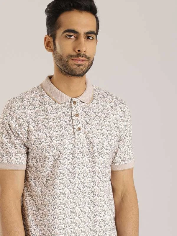 Men's quick-dry casual wear polo shirt-Men Printed Polo T-Shirt