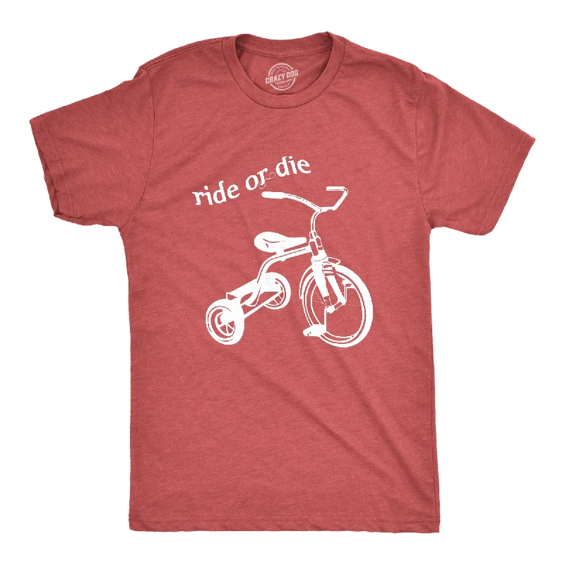 Men's ultra-soft t-shirt-Ride Or Die Tricycle Men's T Shirt