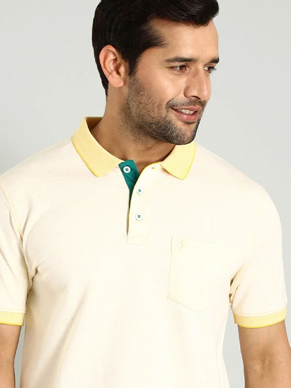 Men's organic casual polo shirt-Men Solid Polo T-Shirt