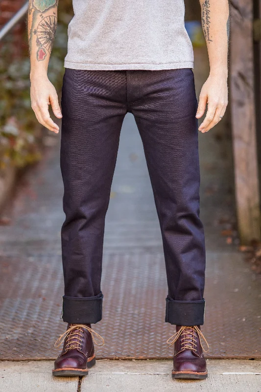 Men's wrinkle-resistant travel pants-3sixteen CT-120x - Shadow Selvedge