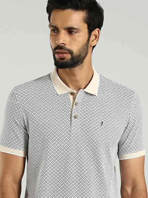 Men's comfortable casual wear polo shirt-Men Printed Polo T-Shirt