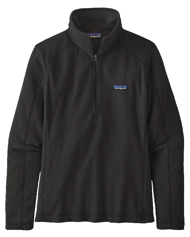 Men's football sweatshirt-Patagonia Micro D Women's 1/4 Zip - Black