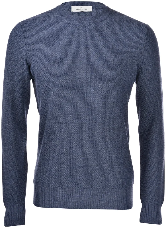 Men's party knit-Micro Brick Stitch Crew Neck Sweater 57147/14248