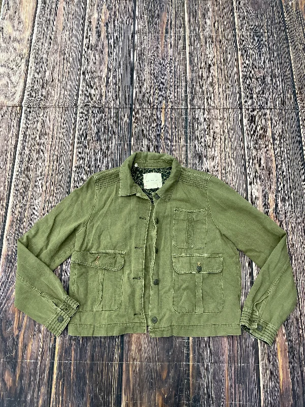 Men's summer raincoat-Jacket Moto By Anthropologie In Green, Size: L