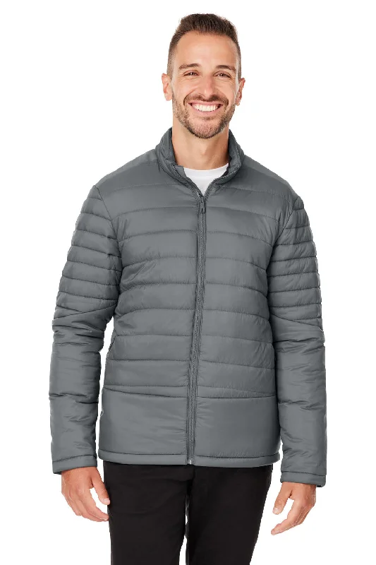 Men's modern raincoat-Spyder Mens Challenger Full Zip Jacket - Polar Grey