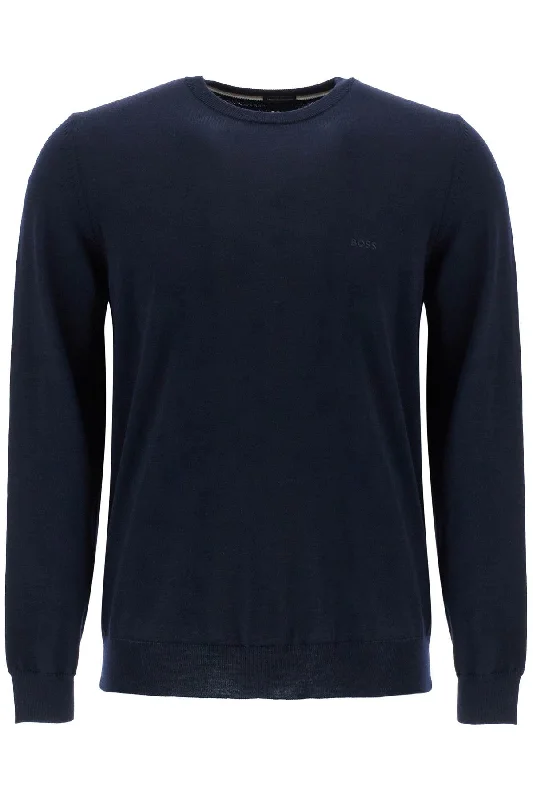 Men's silk blend sweater-Boss Men's 'Botto' Wool Sweater