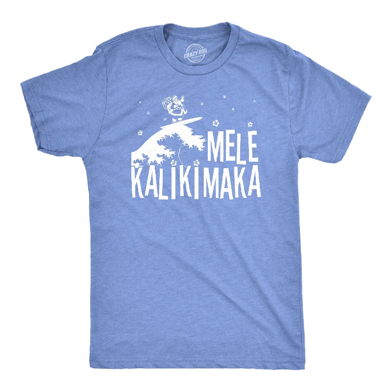 Men's fun print t-shirt-Mele Kalikimaka Men's T Shirt