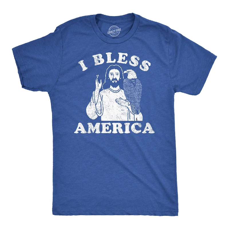 Men's casual wear t-shirt-I Bless America Men's T Shirt